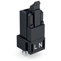 WAGO 890-802 Netstekker WINSTA MINI Bus, inbouw verticaal Totaal aantal polen: 2 16 A Zwart 100 stuk(s) - thumbnail