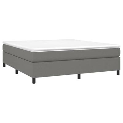 Boxspring bed stof donkergrijs 180x200 cm