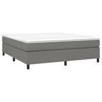 Boxspring bed stof donkergrijs 180x200 cm - thumbnail