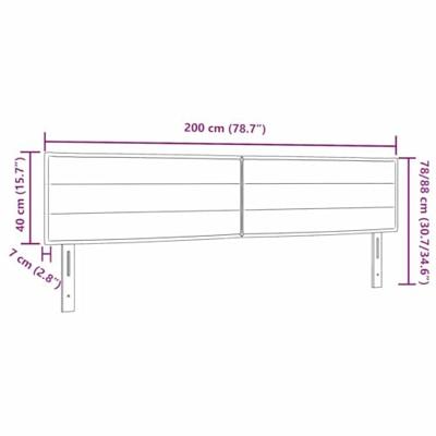 LED Hoofdbord met LED-striplichten Crème 200 cm Polyester