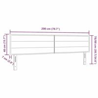 Hoofdbord met hoofdeinde Zwart 200 cm Nep Leer - thumbnail