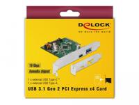 DeLOCK PCIe > 1x USB C + 1x USB A usb-controller - thumbnail
