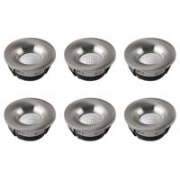 LED Veranda Spot Verlichting 6 Pack - Inbouw Rond 3W - Natuurlijk Wit 4200K - Mat Chroom Aluminium - Ø48.5mm - thumbnail