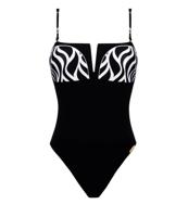 Lise Charmel Ondes Marines Bandeau badpak push-up zwart/wit ACH7277 - thumbnail