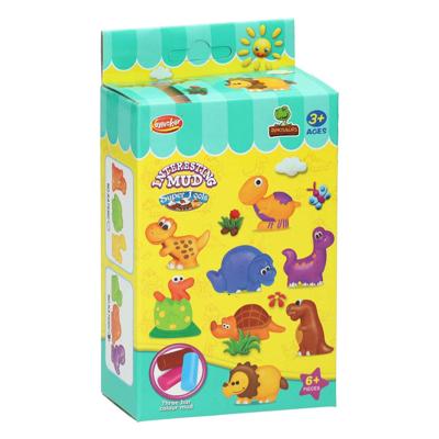 Kleiset met 2 Dinovormen en Tool - 3 Kleuren Klei