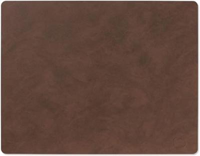 LIND DNA - Dinner Mat Square - Placemat 35x45cm Nupo Dark Brown LIND DNA - Dinner Mat Square - Placemat 35x45cm Nupo Dark Brown
