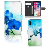 Apple iPhone Xs Max Hoesje Orchidee Blauw - Cadeau voor je Moeder - thumbnail