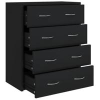 Dressoir met 4 lades 60x30,5x71 cm zwart - thumbnail