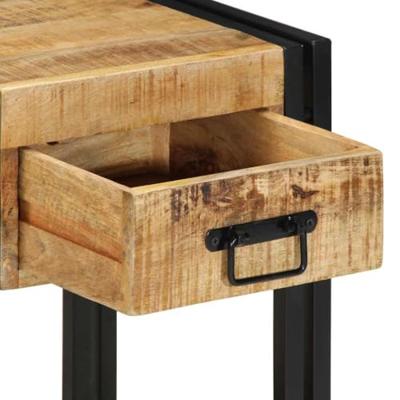 Nachtkastjes 2 st 40x35x50 cm massief ruw hout mango