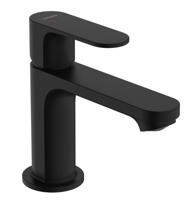 Hansgrohe Wastafelmengkraan Rebris S Eengreeps 80 CoolStart EcoSmart+ Met Trekwaste Mat Zwart - thumbnail