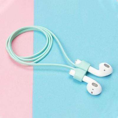Draadloze Bluetooth headset anti-verloren touw magnetische siliconen Lanyard voor Apple AirPods 1/2 (mintgroen)