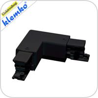 Euro 3 fase rails l - connector links (65x65 mm) zwart - thumbnail