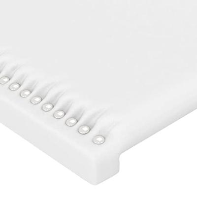 Hoofdbord met randen 103x16x78/88 cm kunstleer wit