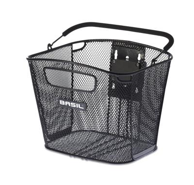 Basil bold front kf - fietsmand - voorop - zwart Basil bold front kf - fietsmand - voorop - zwart