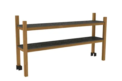 Passion Grills | Buitenkeuken Onderdeel | Milano Opzetschappen | 111 x 23,5 cm | Belgium Dark Grey