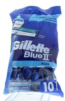 Gillette BlueII plus wegwerpmesjes mannen (10 st) Gillette BlueII plus wegwerpmesjes mannen (10 st)