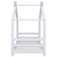 Kinderbedframe massief grenenhout wit 70x140 cm - thumbnail