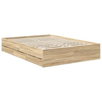 Bedframe met lade Sonoma Eiken 140 x 200 cm Geconstrueerd hout