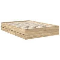 Bedframe met lade Sonoma Eiken 140 x 200 cm Geconstrueerd hout - thumbnail