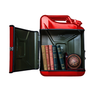 Jerrycan Pakket Rood 20L - Handige Opslagoplossing met Stijl - Uniek Meubelstuk voor Thuisgebruik - Duurzaam en Praktisch - thumbnail