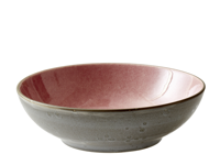 BITZ 821425 eetschaal Saladeschaal Rond Steengoed Grijs, Roze - thumbnail