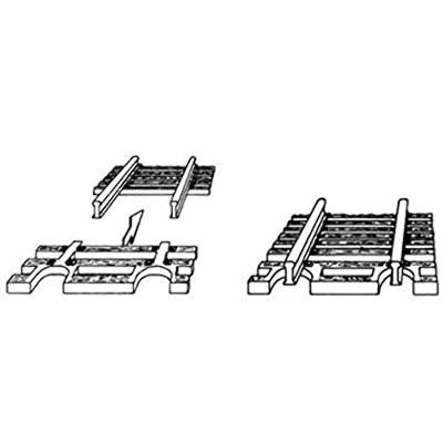 22215 N Fleischmann rails (zonder ballastbed) Flexrails, Eindstuk 24 stuk(s)