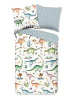 Good Morning Kinderdekbedovertrek "dinosaurussen" - Multi - (135x200 cm) - Katoen Flanel - thumbnail