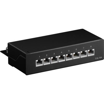 goobay CAT 6a Mini/Desktop Patch Panel, 8 Port patchpaneel goobay CAT 6a Mini/Desktop Patch Panel, 8 Port patchpaneel