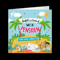 XL Wenskaart Geniet van je Pensioen Cartoon - thumbnail