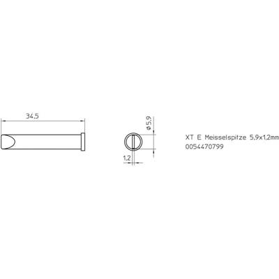 Weller XT-E Soldeerpunt Beitelvorm Grootte soldeerpunt 5.9 mm Lengte soldeerpunt: 35 mm Inhoud: 1 stuk(s)