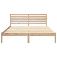 Bedframe met hoofdeinde Bruin 160 x 210 cm Massief grenenhout - thumbnail
