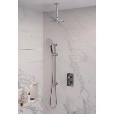 Inbouw Regendouche Set Brauer Chrome Edition Plafond Uitloop Ronde Hoofddouche 30 cm Met Glijstang en Handdouche 3 Standen