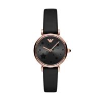 Horlogeband Armani AR11225 Leder Zwart 14mm - thumbnail