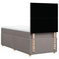 Boxspring met matras stof taupe 100x200 cm - thumbnail