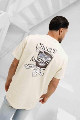 Pure Path Juegos Y Tragos T-Shirt Heren Beige - Maat S - Kleur: Beige | Soccerfanshop