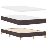 Boxspringbed met matras Donkerbruin 120 x 200 cm Stof - thumbnail