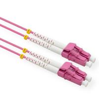 VALUE F.O. Kabel 50/125µm OM4, LC/LC, low-Loss connector , violet, 15 m - thumbnail