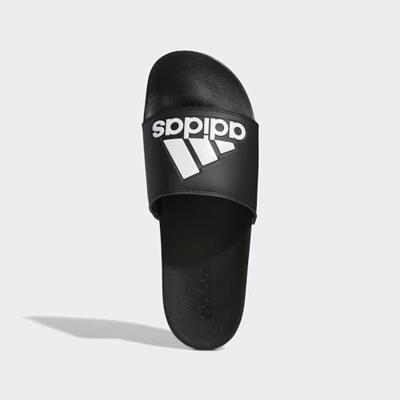 adidas Adilette Comfort Badslippers Zwart Wit adidas Adilette Comfort Badslippers Zwart Wit