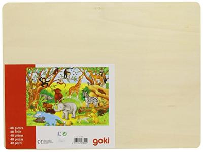 Goki houten legpuzzel - jungle, 48st.