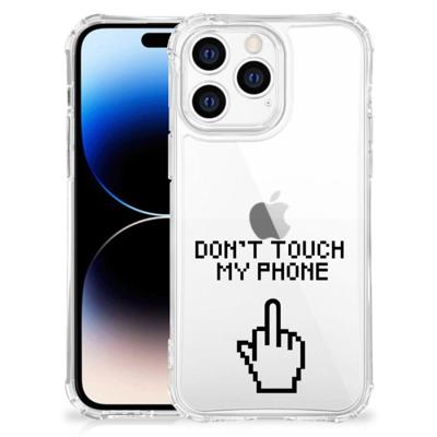 Apple iPhone 14 Pro Max Anti Shock Case Finger Don't Touch My Phone Apple iPhone 14 Pro Max Anti Shock Case Finger Don't Touch My Phone