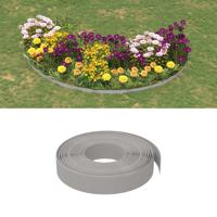 VidaXL Tuinrand 10 m 10 cm polyetheen grijs - thumbnail