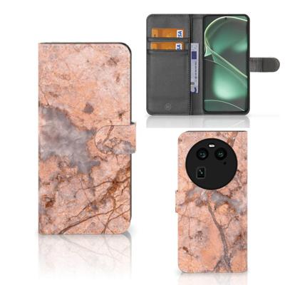 OPPO Find X6 | Bookcase | Marmer Oranje OPPO Find X6 | Bookcase | Marmer Oranje