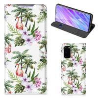 Samsung Galaxy S20 | Hoesje maken | Flamingo Palms - thumbnail
