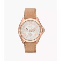 Fossil Cecile Dameshorloge met bruine leren band, 40 mm AM4532 - thumbnail