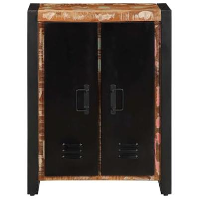 Dressoir 55x35x70 cm massief gerecycled hout meerkleurig
