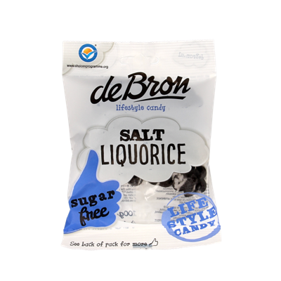 De Bron Klavertjes zout/salt liquorice suikervrij 100 Gram