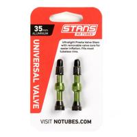STANS Stan&apos;s valve stem aluminium (pair) - universal, presta - green - 44mm - thumbnail