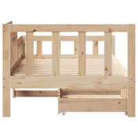 Slaapbank met lades 90x200 cm massief grenenhout - thumbnail