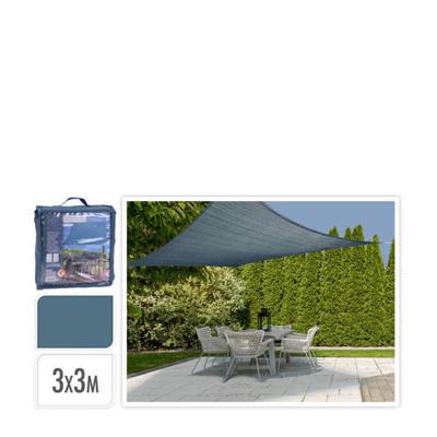 ProGarden schaduwdoek vierkant 3x3 m blauw