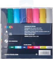 Set Viltstiften Uni-Ball POSCA Basic PC-5M Multicolour 8 Onderdelen (8 Stuks) - thumbnail